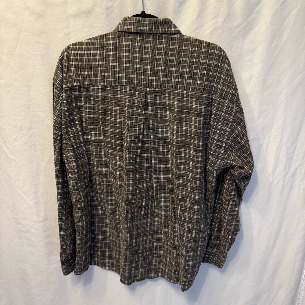 ViSiVo Textured Brown Plaid Button-Up Shirt Men’s L 16-16½‎ Classic Grandpacore - Picture 9 of 14